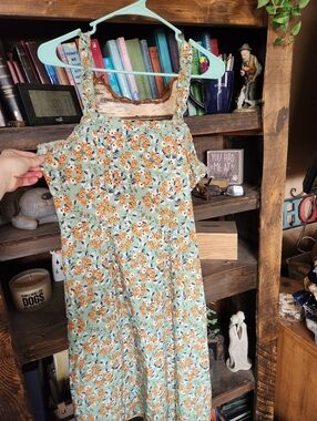Floral Smocked Strap Sundress in Sage Green